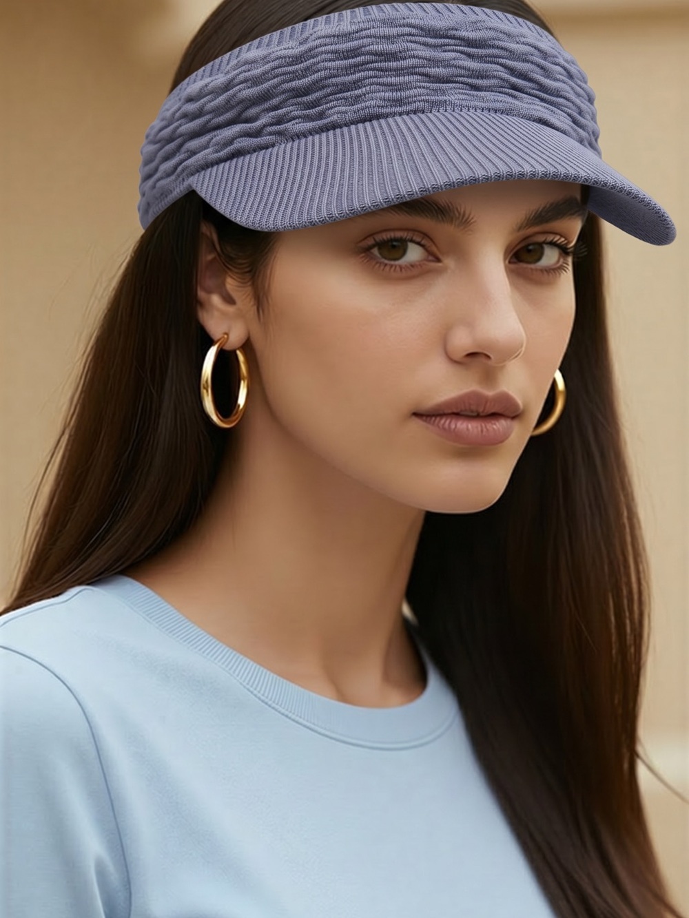 4 Pack Knit Visor Hat - Women's Casual Sun Visor - Picture 4 of 13